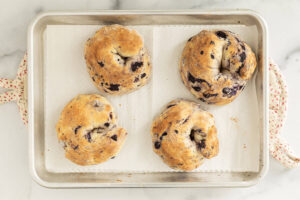 Blueberry Bagels (3 Ingredients)