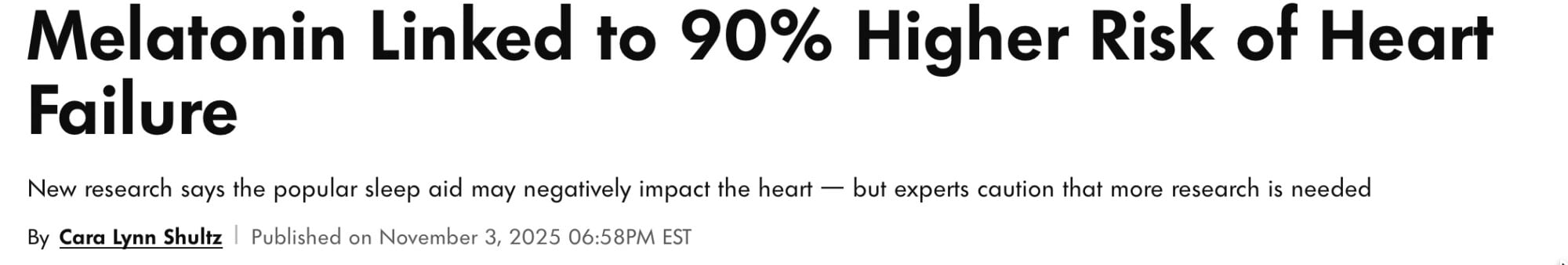Melatonin Linked to Alarming Heart Failure Risk: Experts Urge Caution Amidst Emerging Research